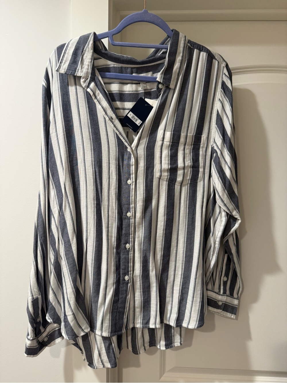 Lucky Brand Women’s Striped Button-Down Shirt – Size XL – New With Tags